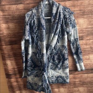 American Eagle Outfitters Navy and Gray Cardigan